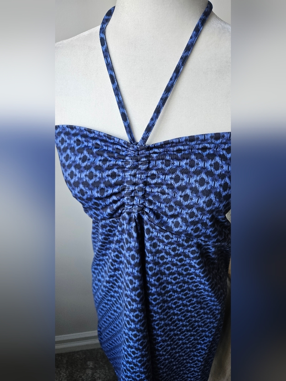 Eddie Bauer Blue Patterned Dress - Picture 4 of 9
